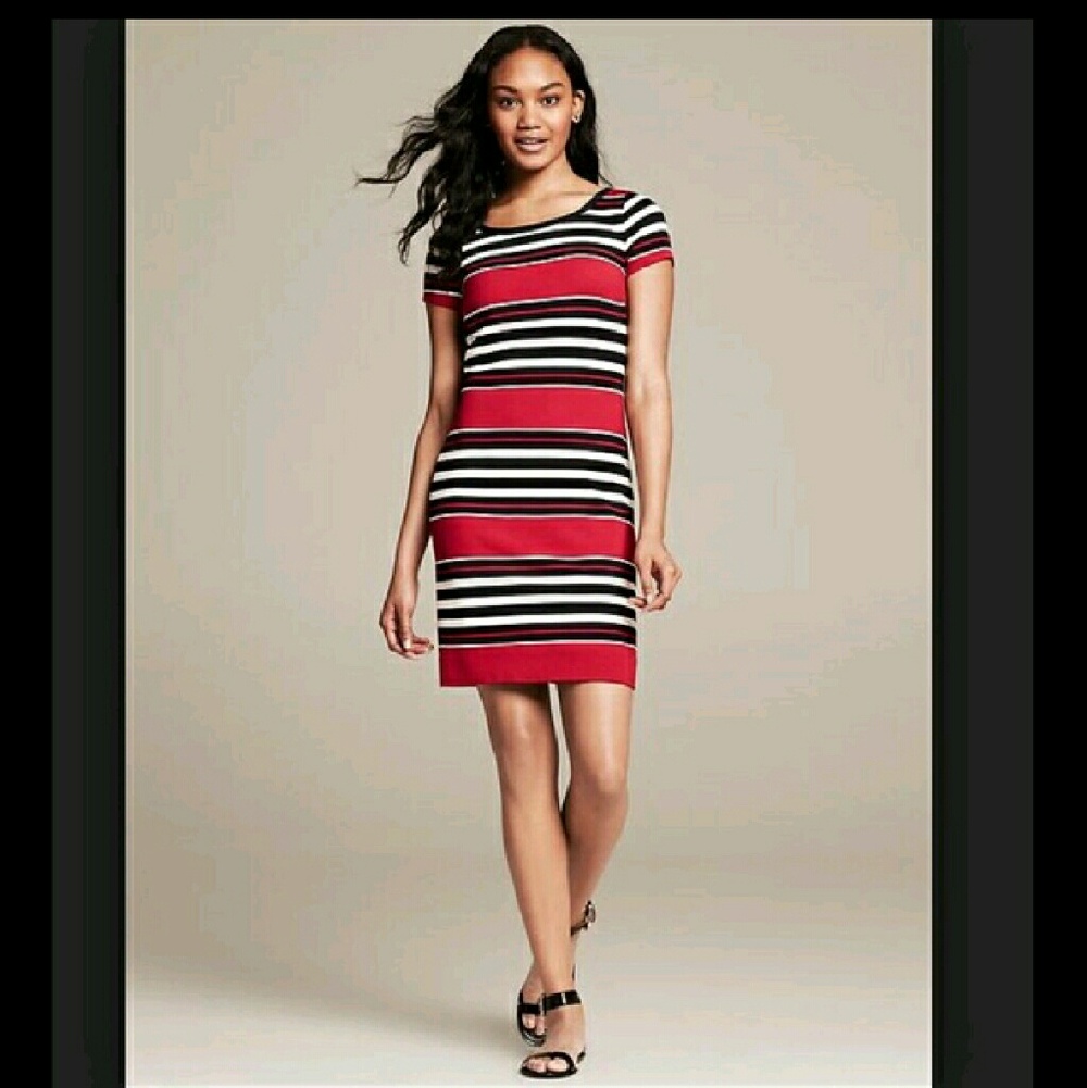 Banana Republic Striped Midi Dress